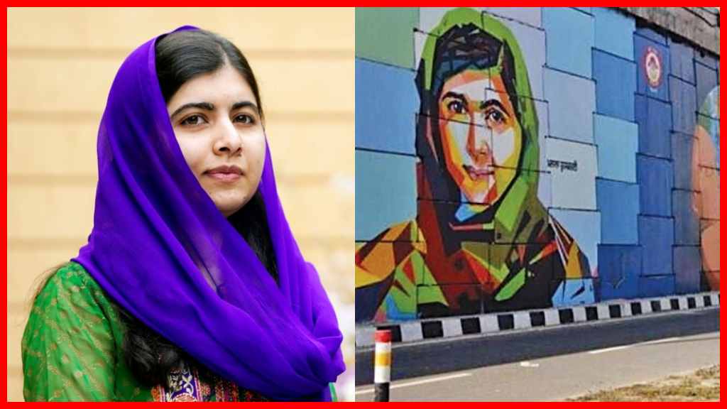 Malala-Yousafzai-picture-on-indian-school-wall
